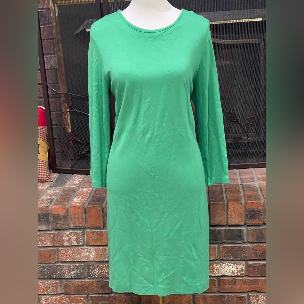 Ann Taylor Vibrant Green Long Sleeve Dress EASTER